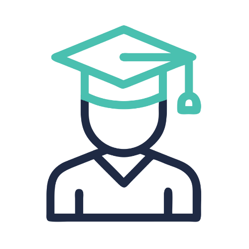 ZIPS Car Wash brand navy and teal outline of a college student